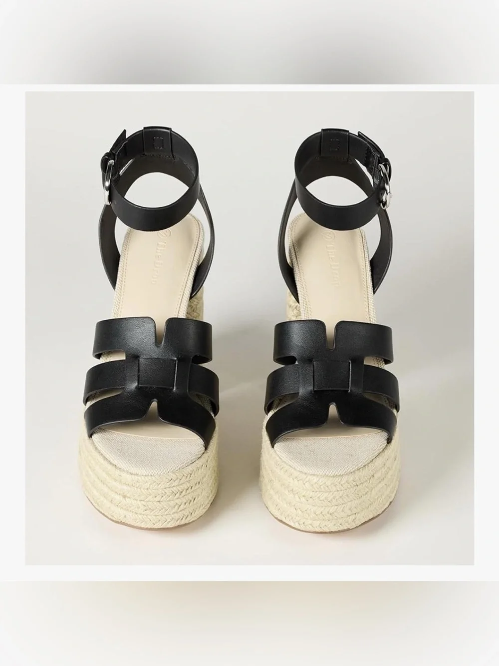 🔥NEW! The Drop Women's Heels Duchess Raffia Buckle Strap Platform Sandal Size 9